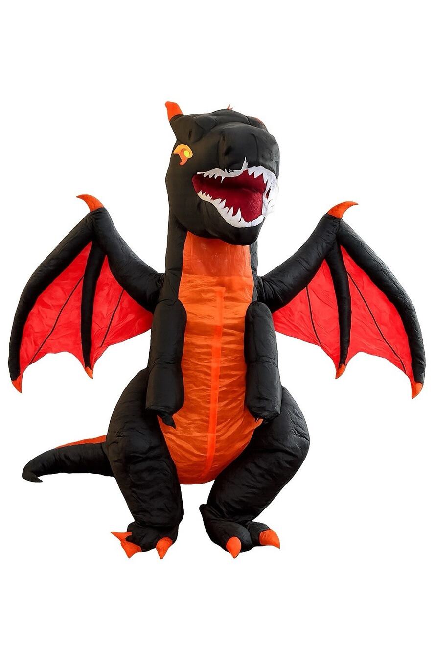 Spirit Halloween Inflatable Fire Dragon Costume Child Tested Works No Gloves